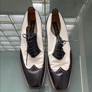 Mezlan Black and White Men's Dress Shoes